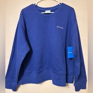Columbia Women's Royal Blue Crew Neck cropped Sweater size 1X NWT